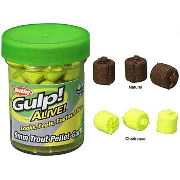 Gulp Alive 9mm trout pellet garlic
