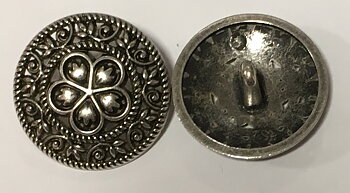Metallknapp Snirklig Blomma 15 & 22