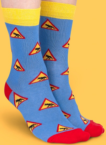 Tourist Socks Varning För Älg