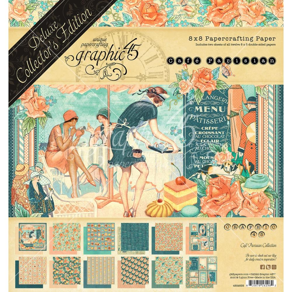 Graphic45 - Cafe Parisian - Delux Collection edition 8x8