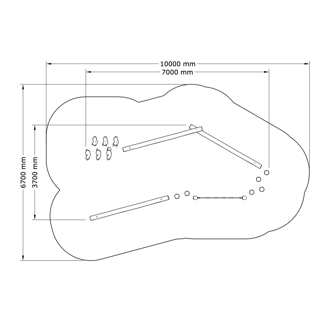 Paket Hinderbana U-form, 3-6 år - 2
