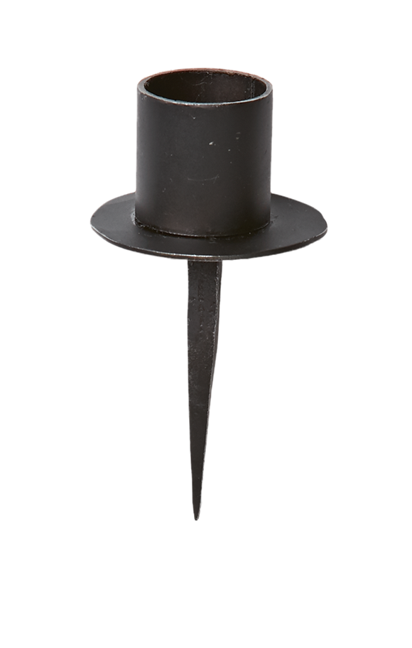 Rustic round candle holder - Kronljus - Black - Wrought iron - 2