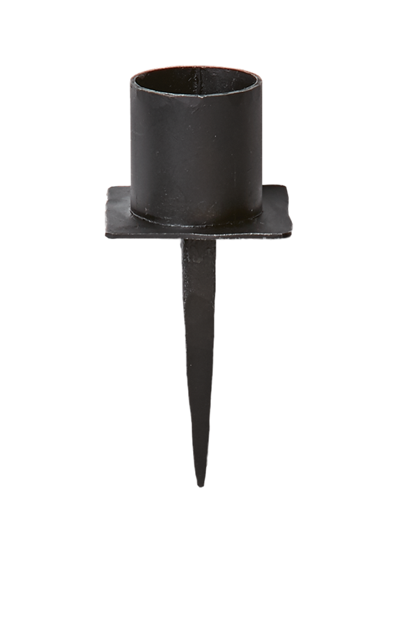 Rustic square candle holder - Crown candle - Black - Wrought iron - 2