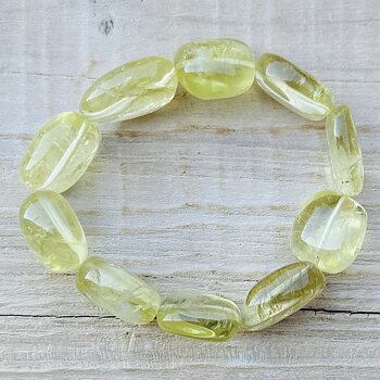 Armband 15mm Lime Topas - Oval