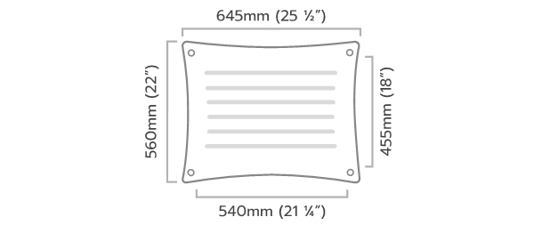 Quadraspire SVTL - Komplett rack med 32 mm distanser - 3