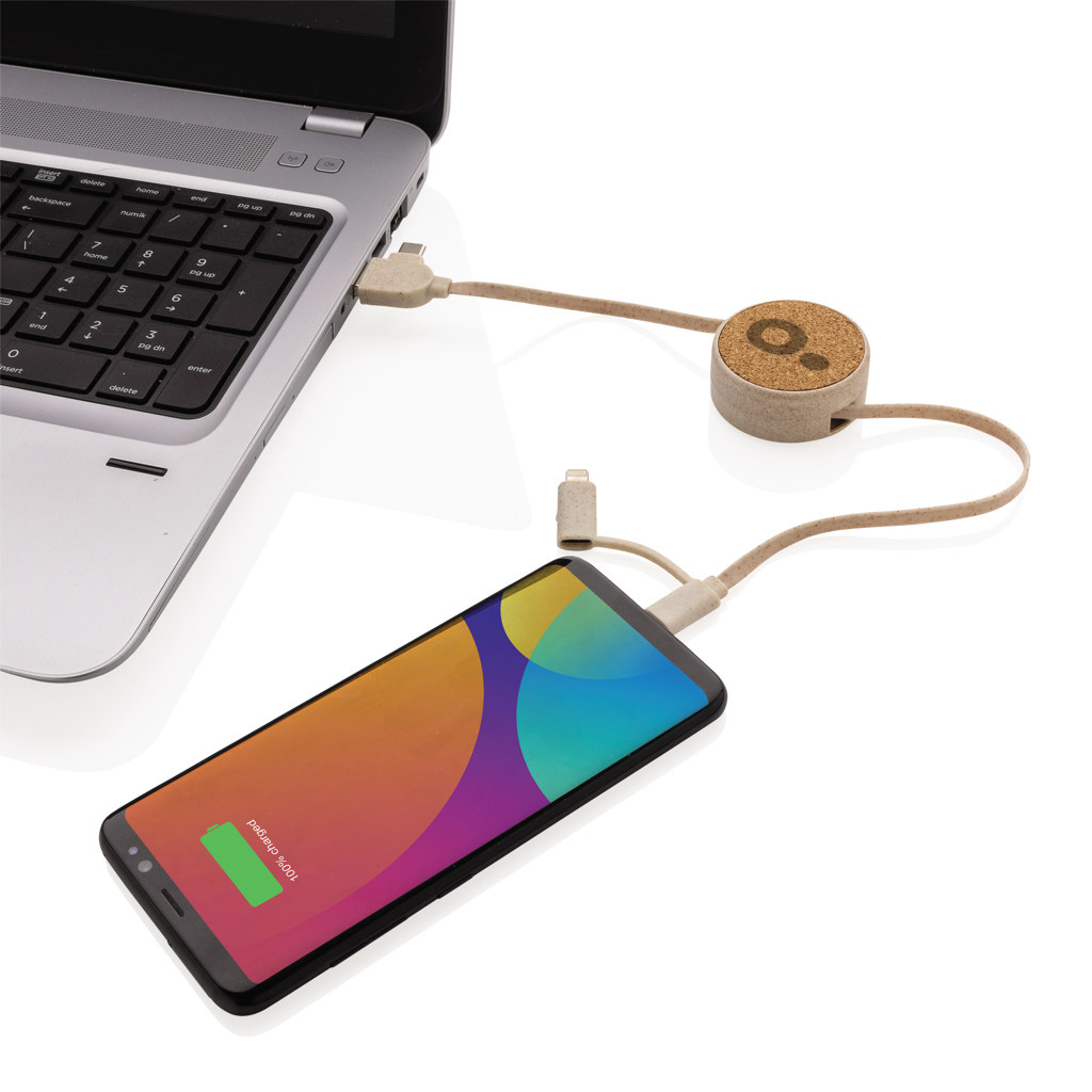 Kork och vete 6-i-1 utdragbar kabel, ON DEMAND - 2