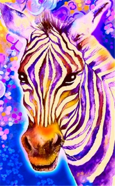 Zebra i Neon,  Diamond Picture Diamond Painting