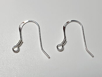 Örkrok snurr 0,65mm tråd höjd ca. 14,5mm 5par/fp Pris/fp 925-silver ( ny )