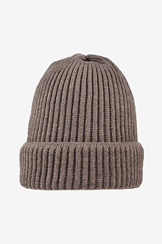 Stickad mjuk merinomössa med uppvik, coffemelange