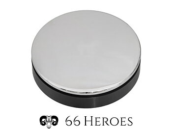 Verchromte Aluminium-Abdeckplatte für Tachometer Ø 48 mm