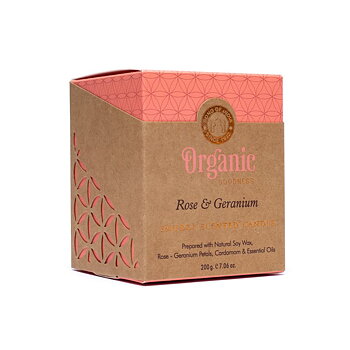 Organic Goodness scented candle Rose & Geranium