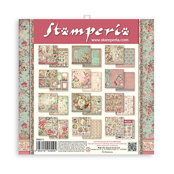 Stamperia - Rose Parfum - 10 olika dubbelsidiga ark 8x8"