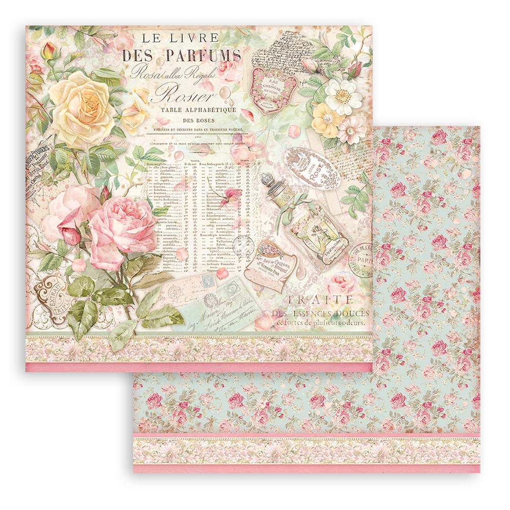 Stamperia - Rose Parfum - 10 olika dubbelsidiga ark 8x8" - 3