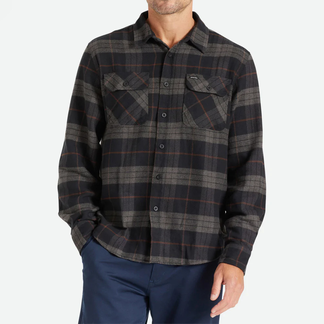 Brixton - Bowery Flannel Black/Charcoal