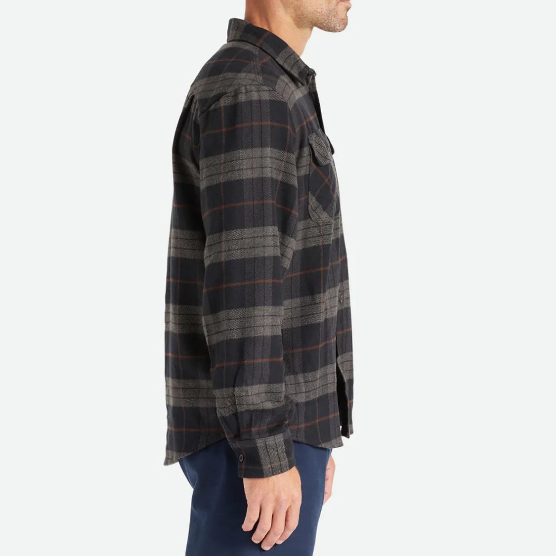 Brixton - Bowery Flannel Black/Charcoal - 3