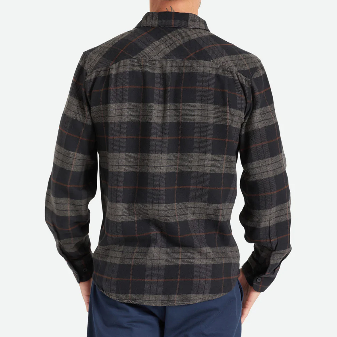 Brixton - Bowery Flannel Black/Charcoal - 2