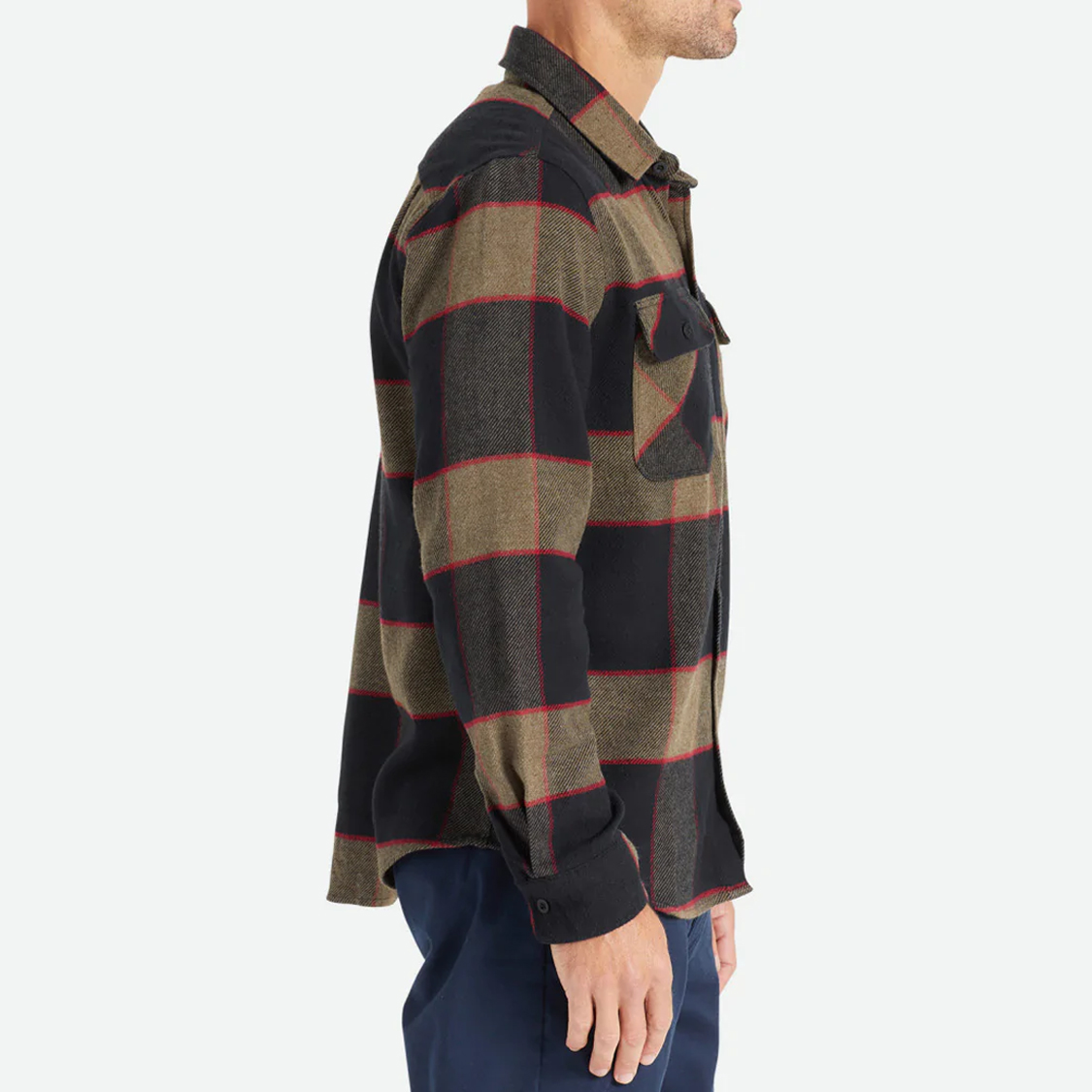Brixton - Bowery Flannel Heather Grey/Charcoal - 3