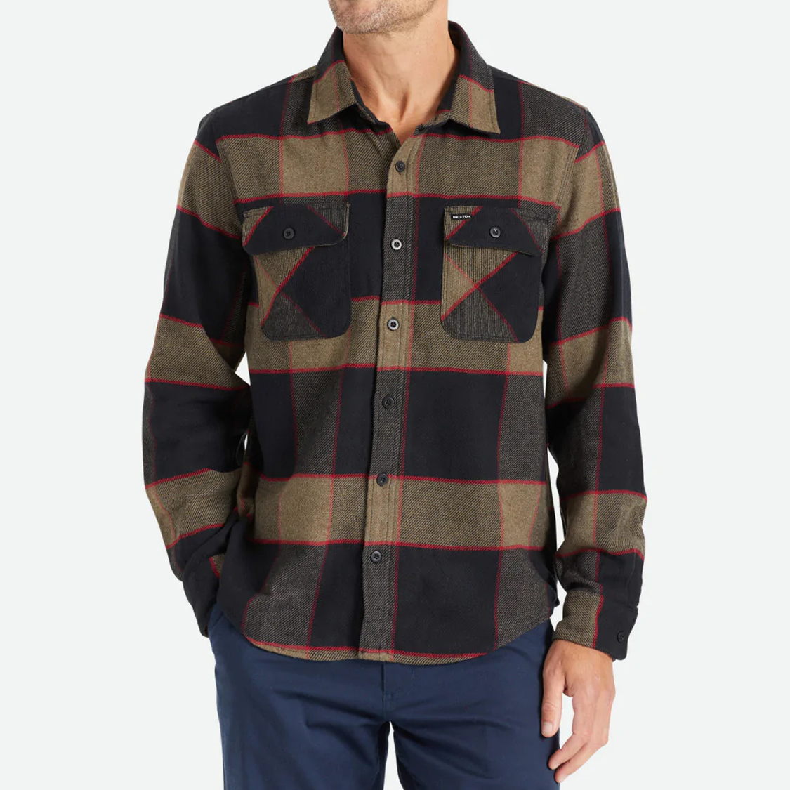 Brixton - Bowery Flannel Heather Grey/Charcoal