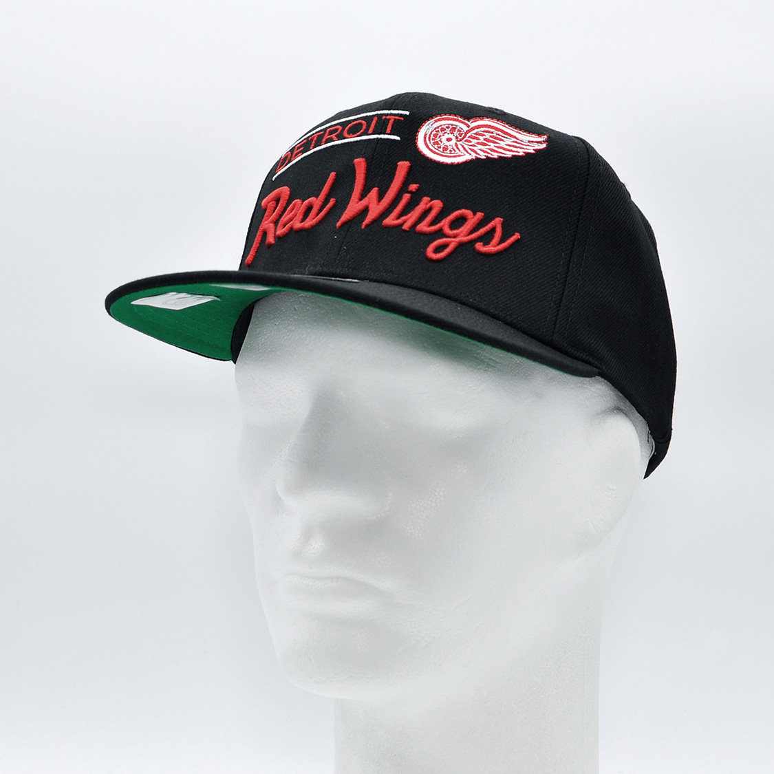 Men's Mitchell & Ness Black Detroit Red Wings Retro Lock Up Snapback Hat