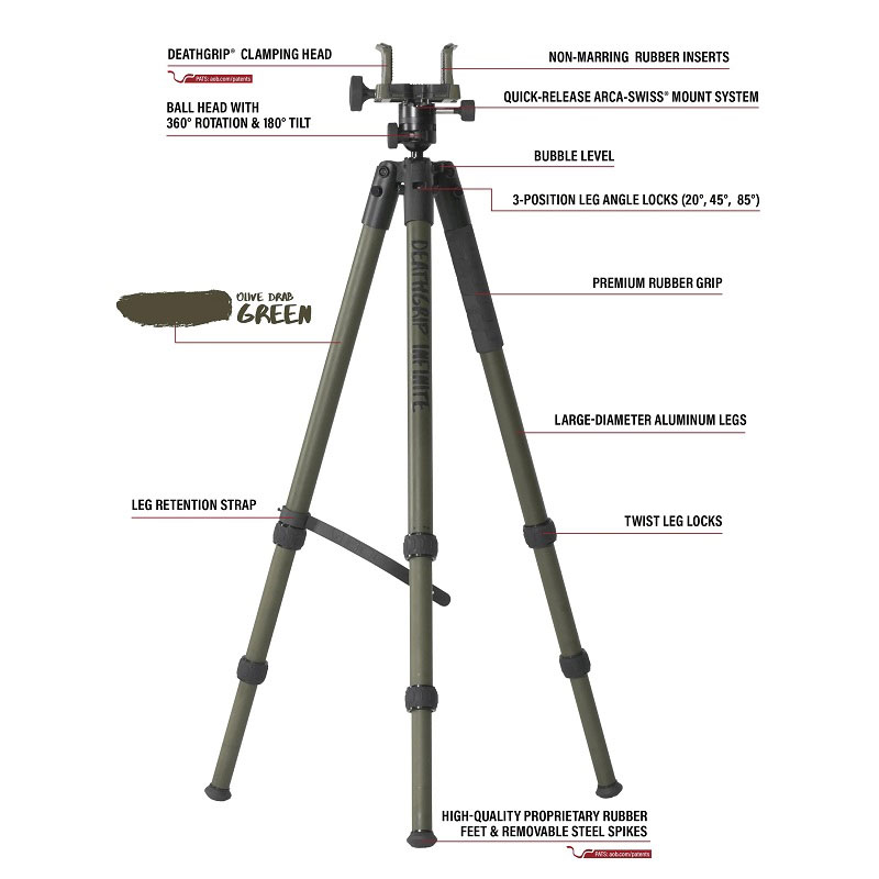 Bog Death Grip Infinite Tripod aluminium - 7