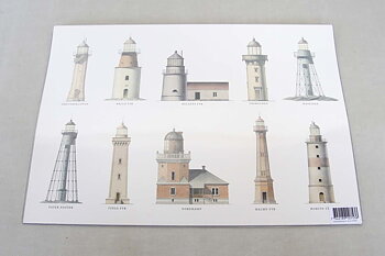 Lighthouses Sweden Placemat 30x40 cm