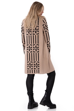 DENISE CARDIGAN GOLDEN SAND/BLACK - 3