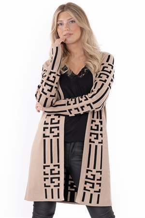 DENISE CARDIGAN GOLDEN SAND/BLACK - 4