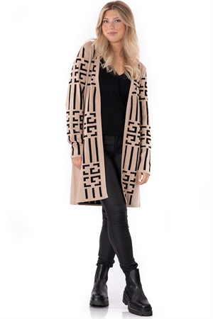 DENISE CARDIGAN GOLDEN SAND/BLACK