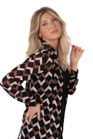 BIRKIN SHIRT HENNA ROSE/BLACK/CREME - 5