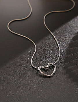 Halsband Fashion Silver Heart