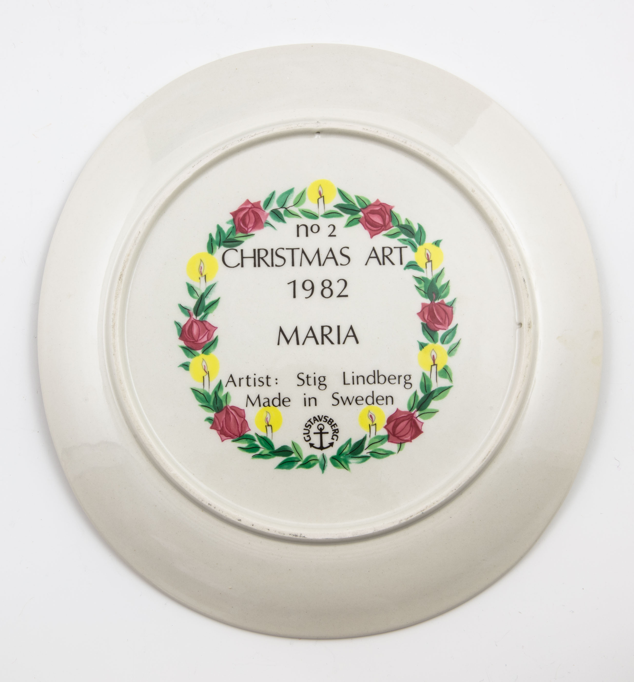 Tallrik - Christmas Art nr. 2 - Maria - 1982 - 3