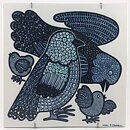 Raija Uosikkinen (Arabia 1970s) Blue Birds Wall Plaque 30 cm