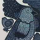 Raija Uosikkinen (Arabia 1970s) Blue Birds Wall Plaque 30 cm