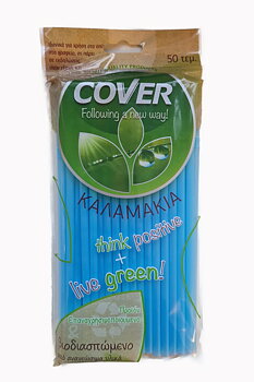 Sugrör av bioplast 50st, cover, böjbara 