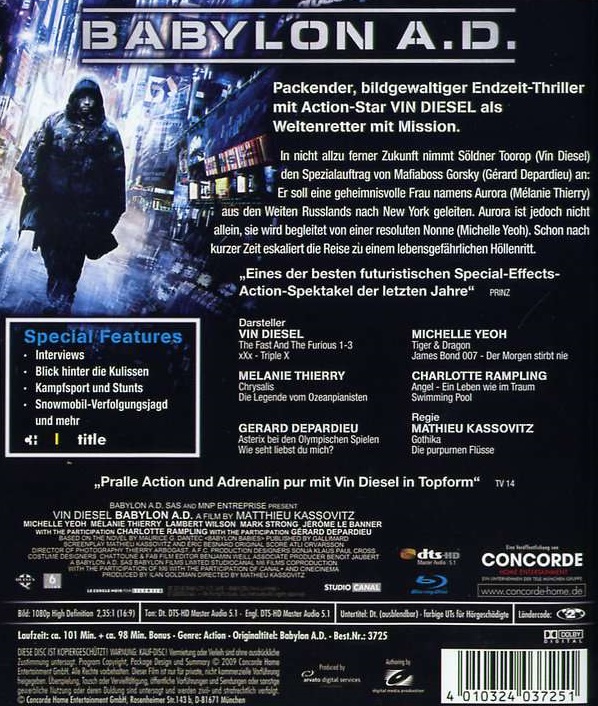 Babylon A.D. (ej svensk text) (Blu-ray) - 2