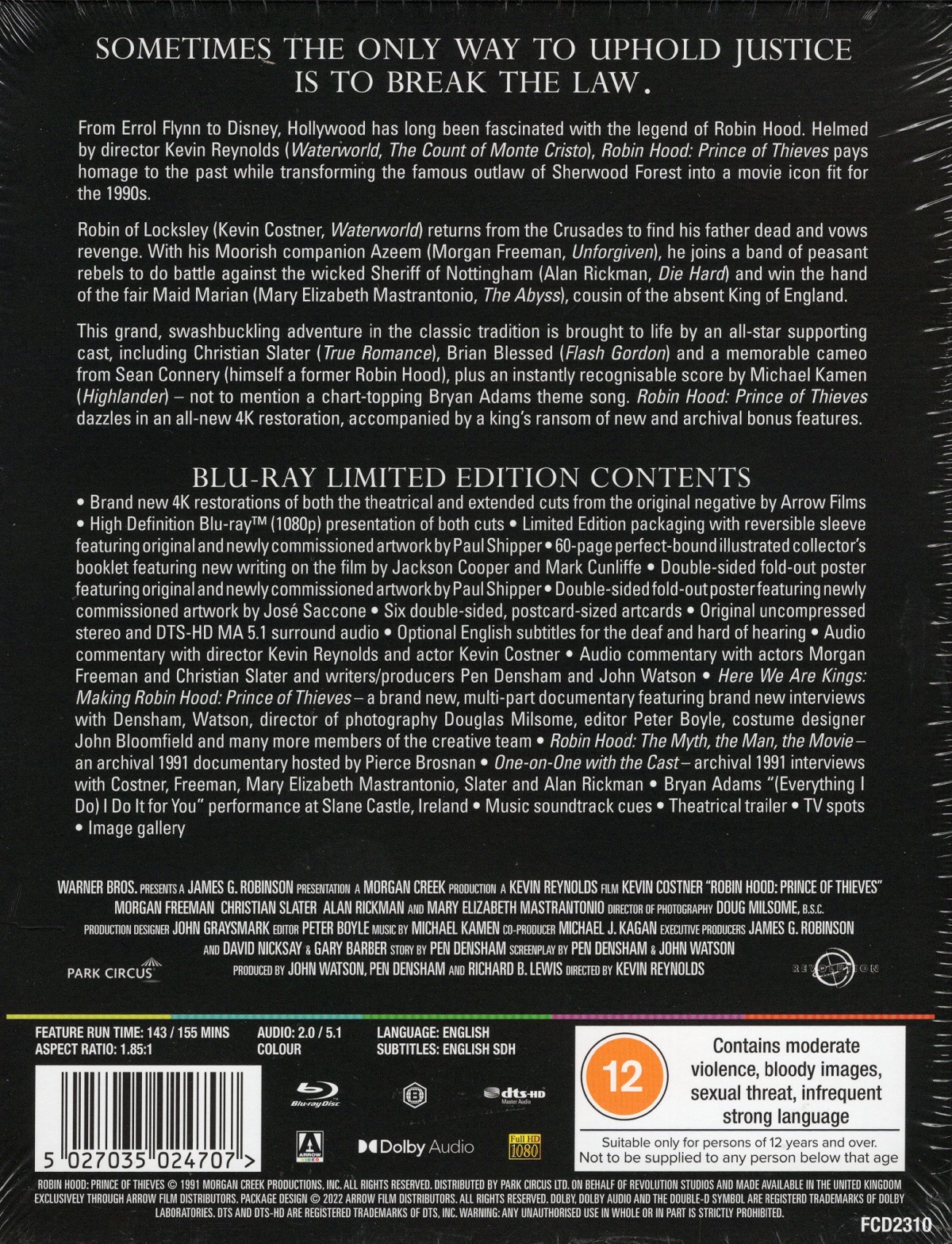 Robin Hood - Prince of Thieves (Limited Edition) (ej svensk text) (Blu-ray) - 2