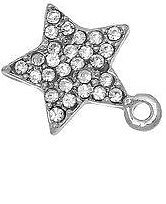 Berlock -  Stjärna med rhinestones, Silver