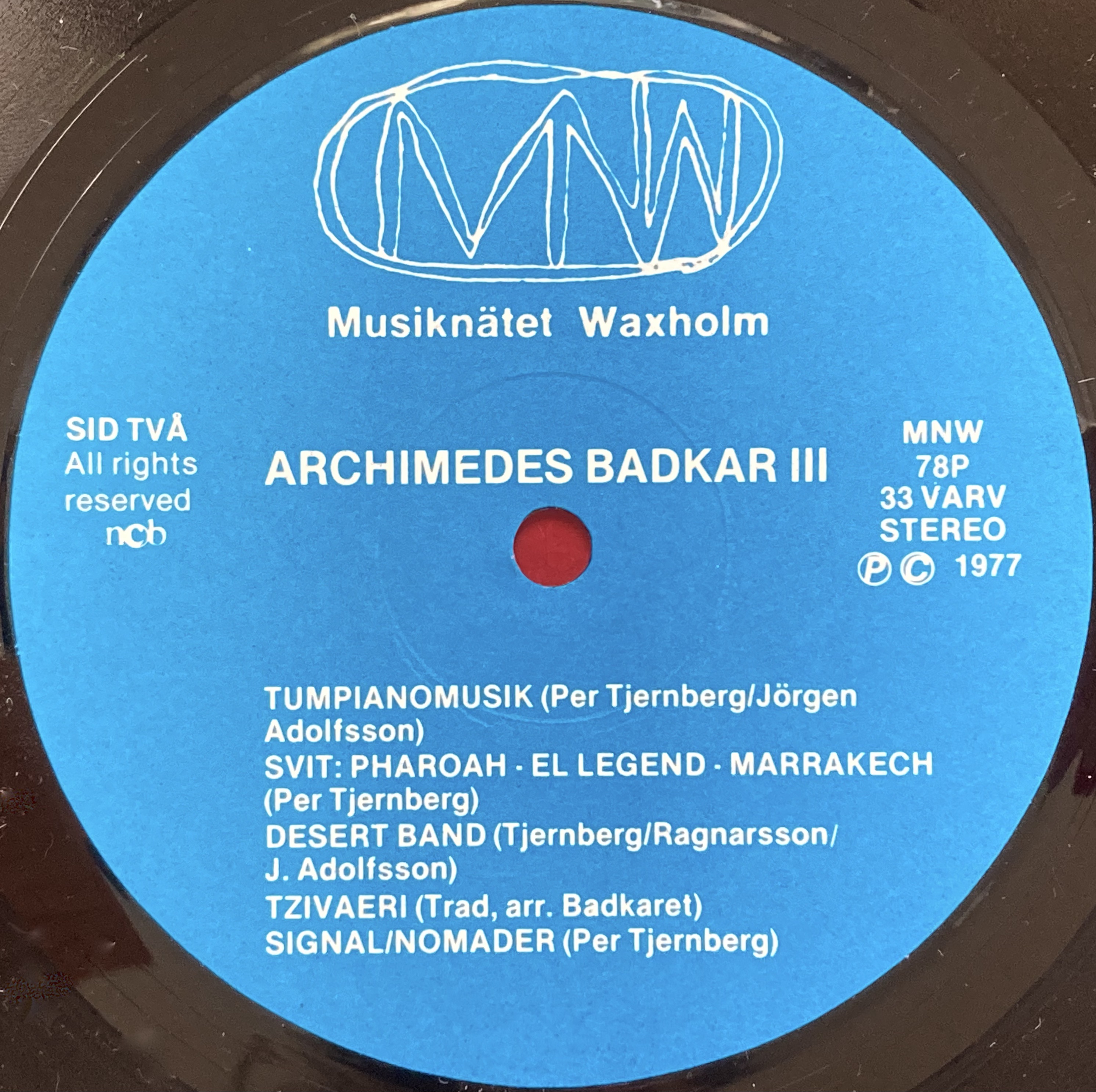 ARCHIMEDES BADKAR - Tre Swe-orig LP 1977 - 5