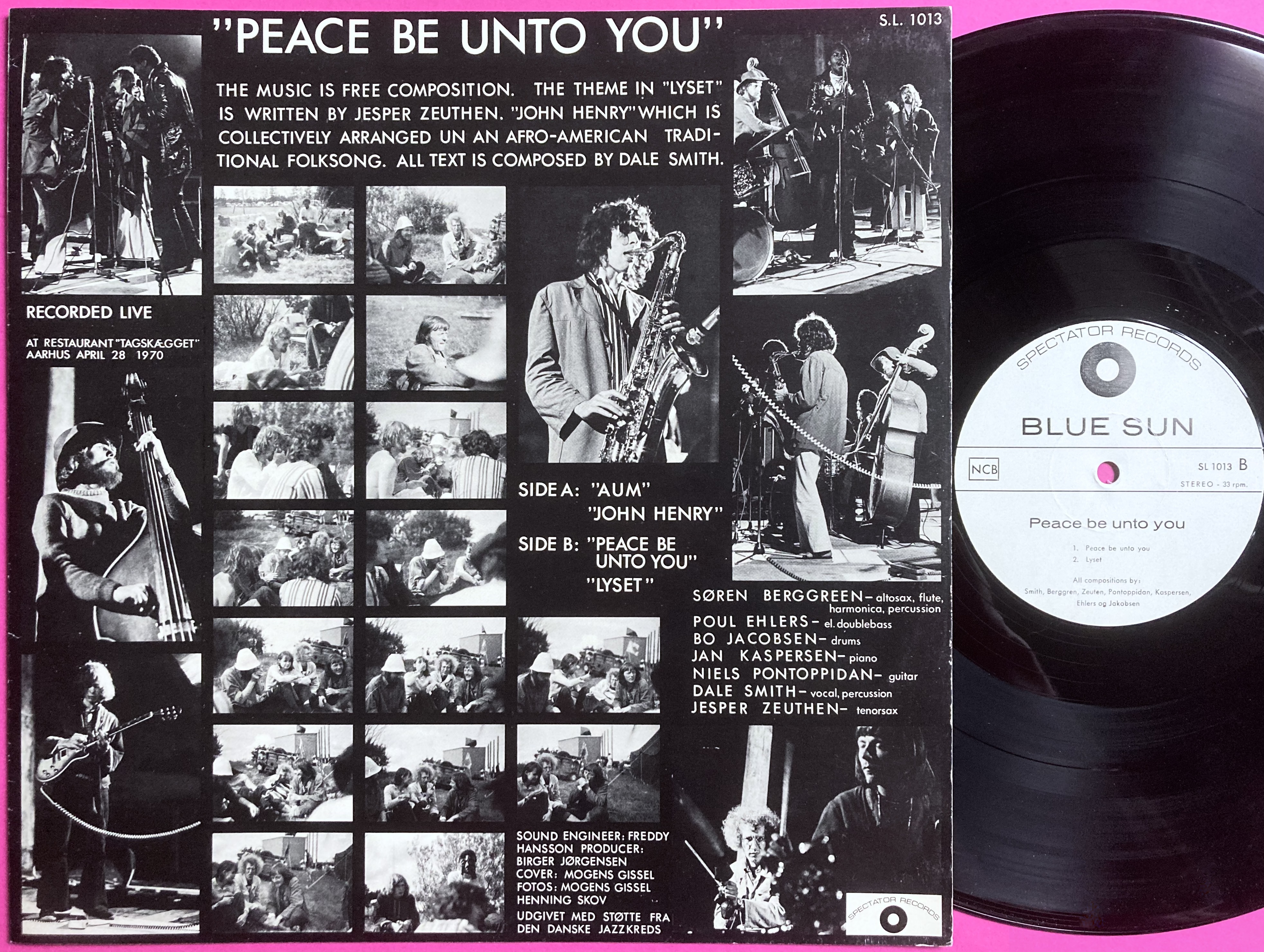 BLUE SUN - Peace be unto you Dansk-orig LP 1970 - 2