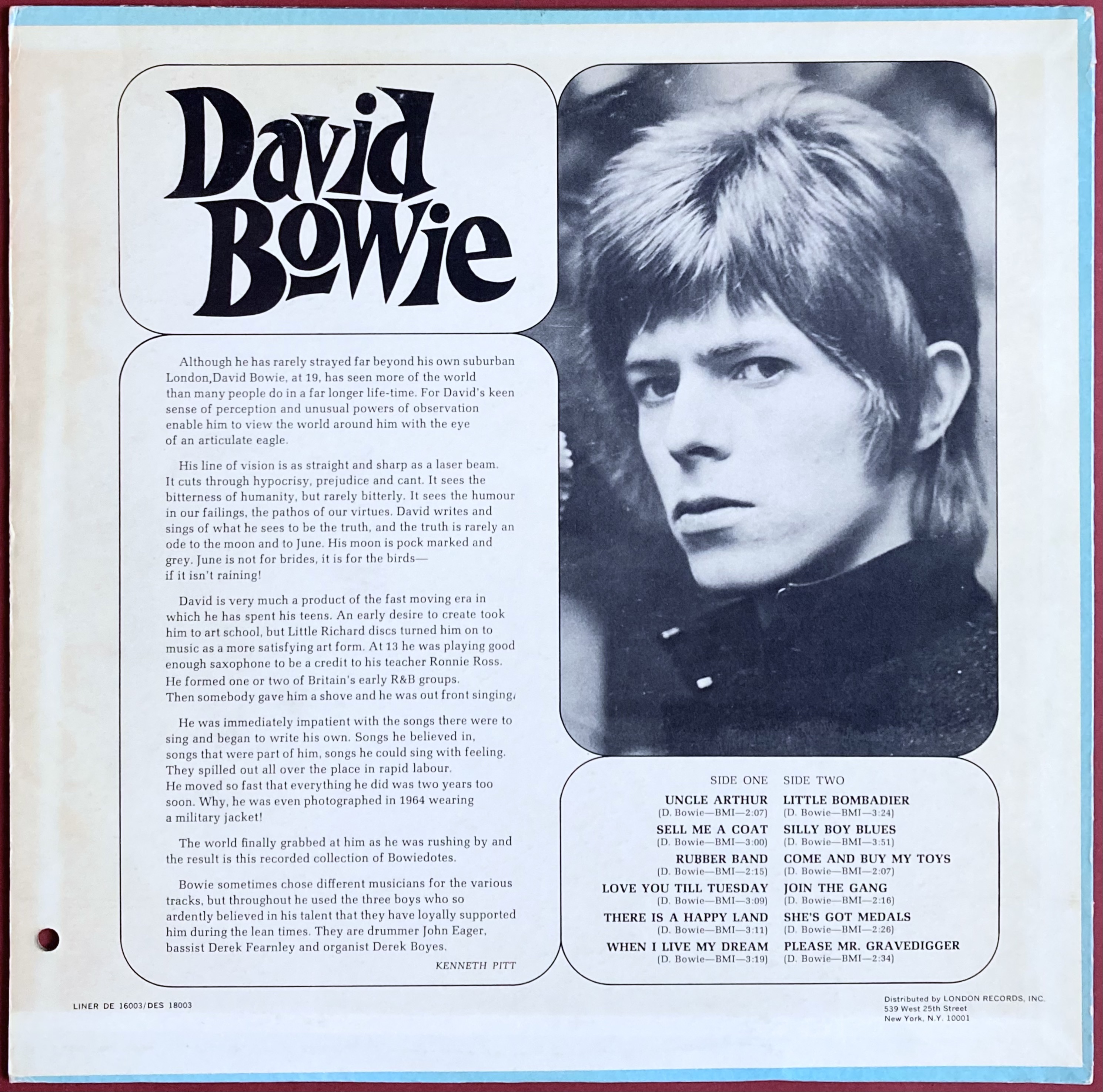 DAVID BOWIE - "same" US-orig LP 1967 - 3