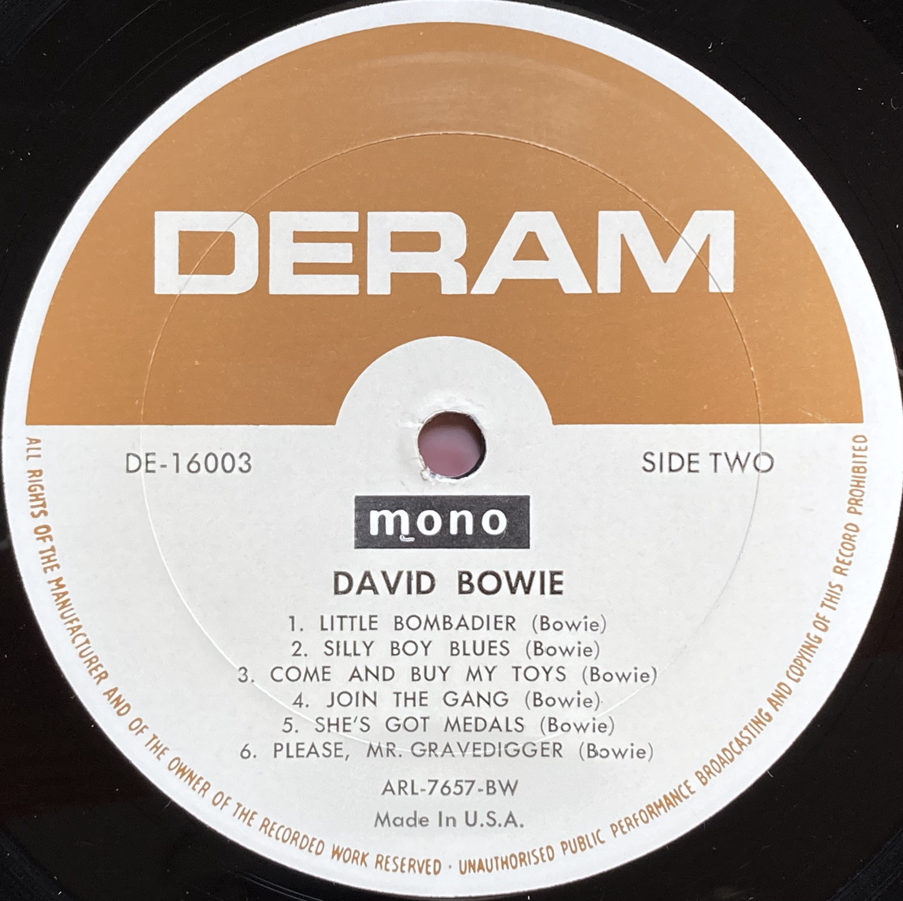 DAVID BOWIE - "same" US-orig LP 1967 - 5