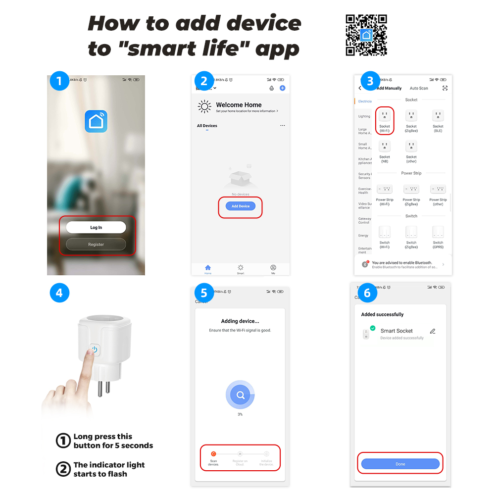 Strömbytare WiFi med APP, energimätare, 16A - 7