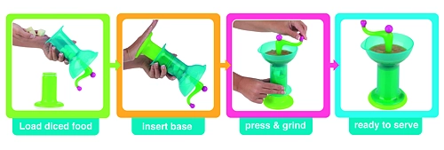 Nûby Food Grinder with hand crank - 2