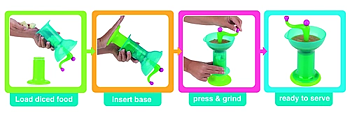 Nûby Food Grinder with hand crank