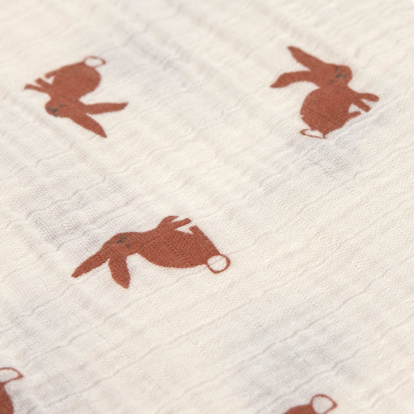 Lässig Swaddle & Burp Blanket M Little Forest Rabbit - 11