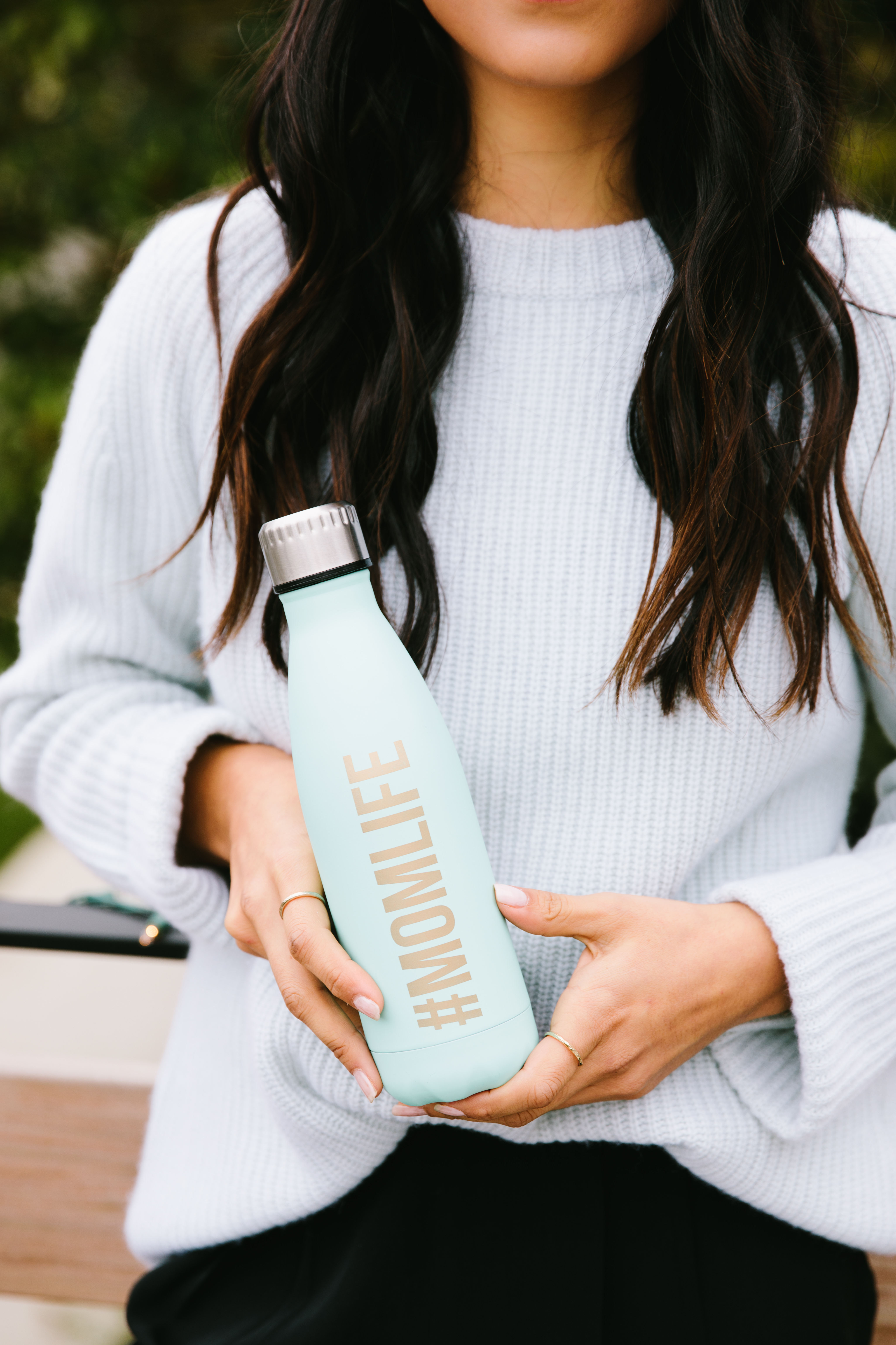 "#momlife" Water Bottle Teal - 2