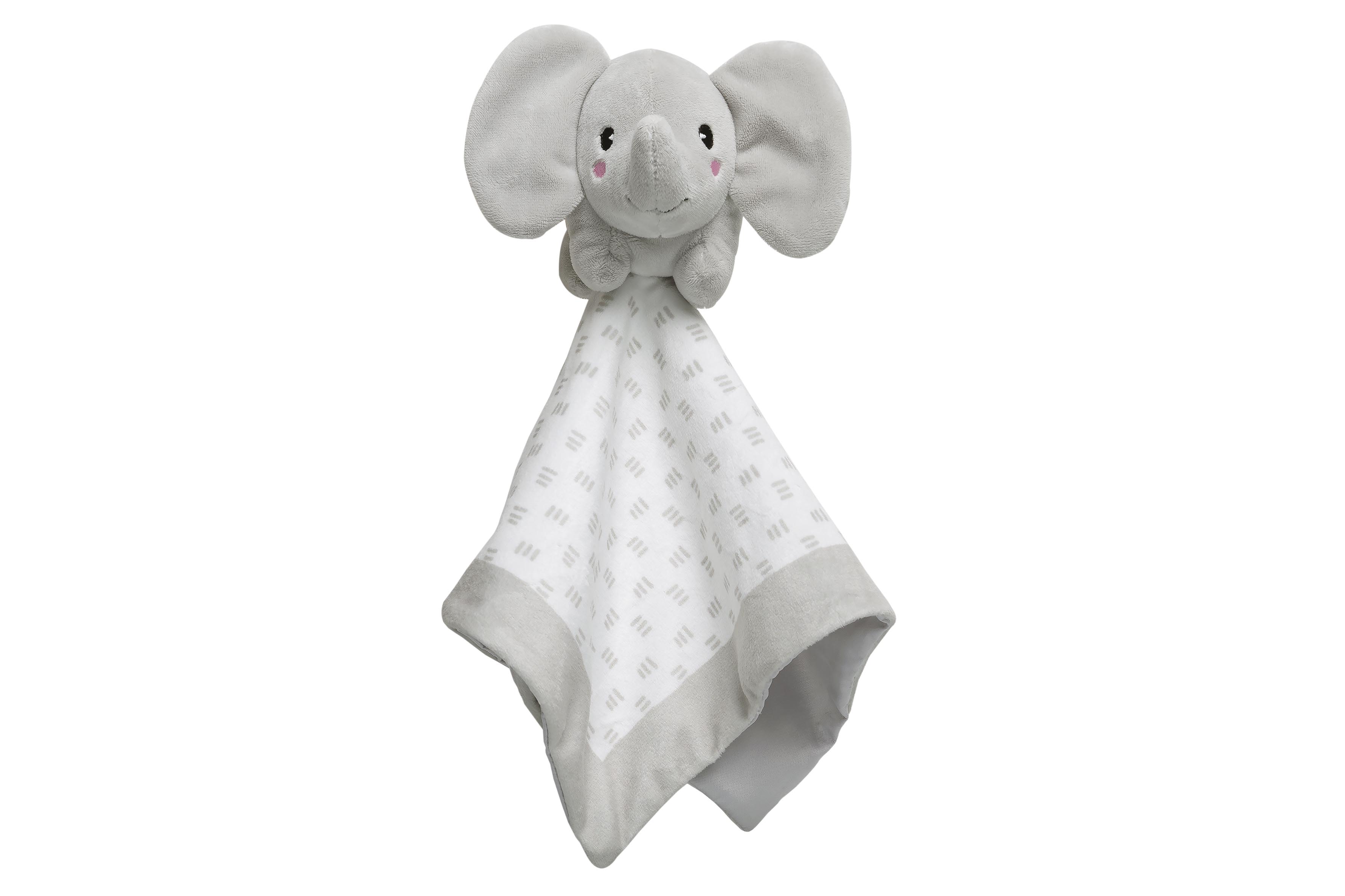 Elephant Lovey Blanket Gray