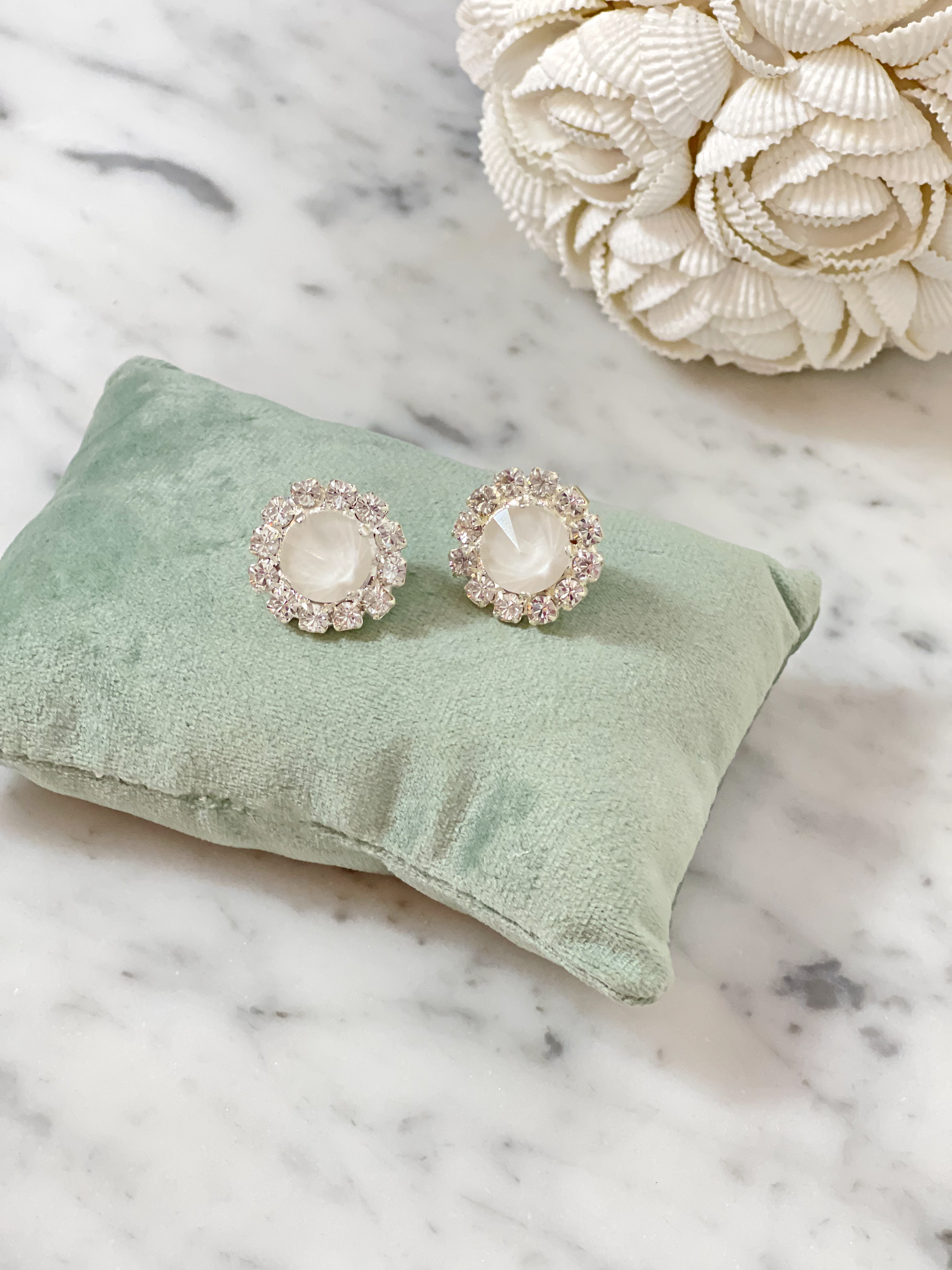 Earrings Meghan White Silver