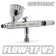 Hobbynox FLOW-TF V2 Airbrush Top Feed 0.3/0.5/0.8mm 2/5/13cc 1.8m Hose