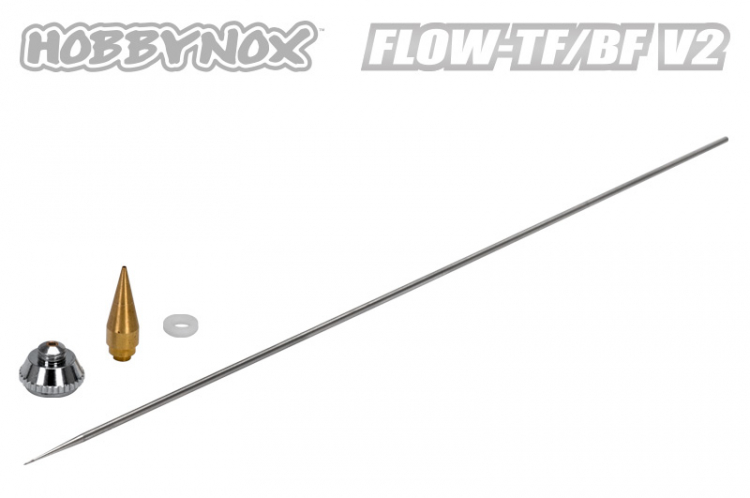 Hobbynox FLOW-TF V2 Airbrush Top Feed 0.3/0.5/0.8mm 2/5/13cc 1.8m Hose - 4
